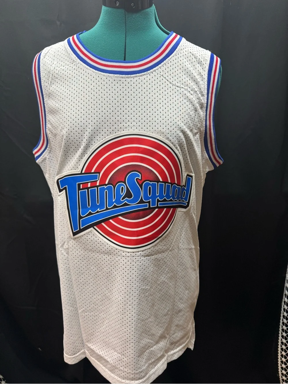Tune Squad White Mesh Basketball Jersey LOLA - Picture 1 of 3
